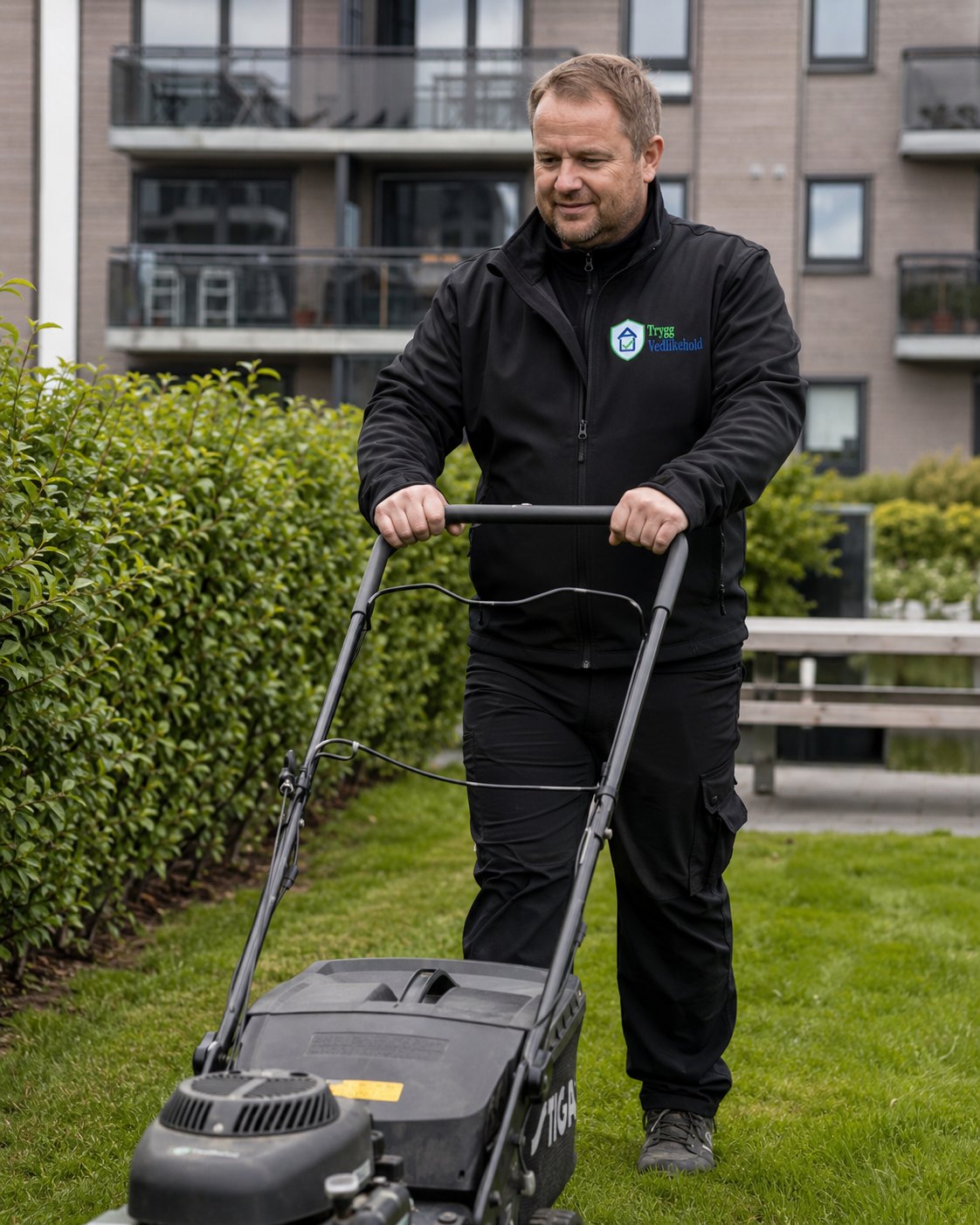Plenklipping og enkel hekkeklipping ved boligområde